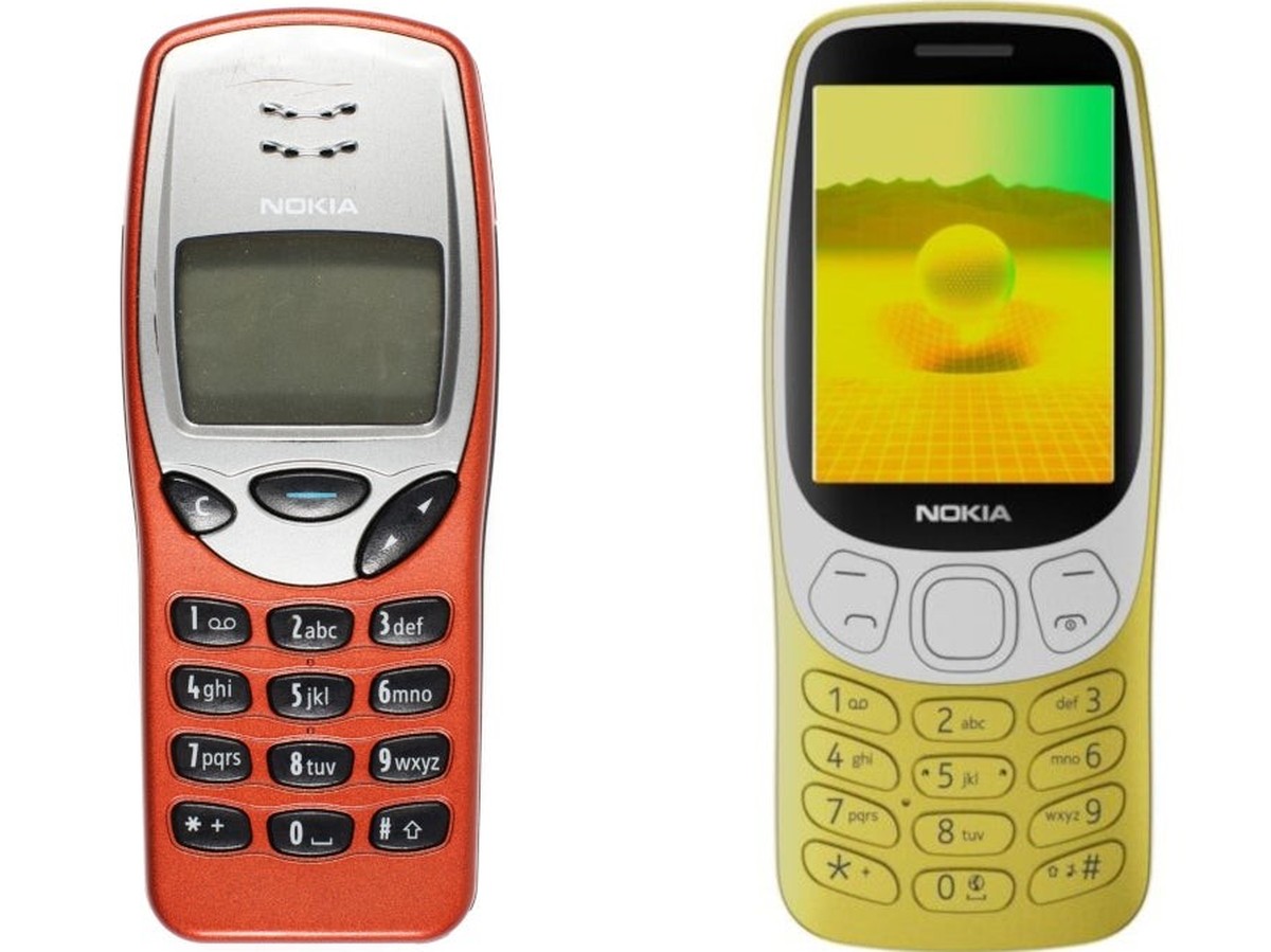 Die Neuauflage des Nokia 3210 (rechts) zum 25. Geburtstag des Original-Modells von 1999.
