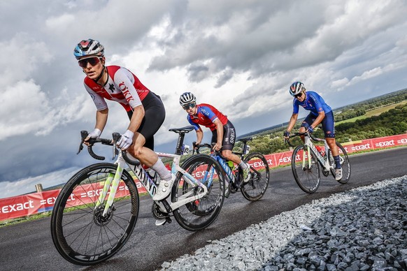 UEC Road European Championships 2023 DRENTHE, NETHERLANDS - SEPTEMBER 23 : Chabbey Elise CHE in action pictured during the UEC Road European Championships 2023 on September 23, 2023 in Drenthe, Nether ...