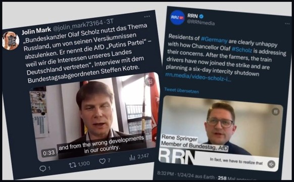 Die AfD-Abgeordneten Kotré und Springer: Sie gaben den Fake-News-Portalen Interviews.