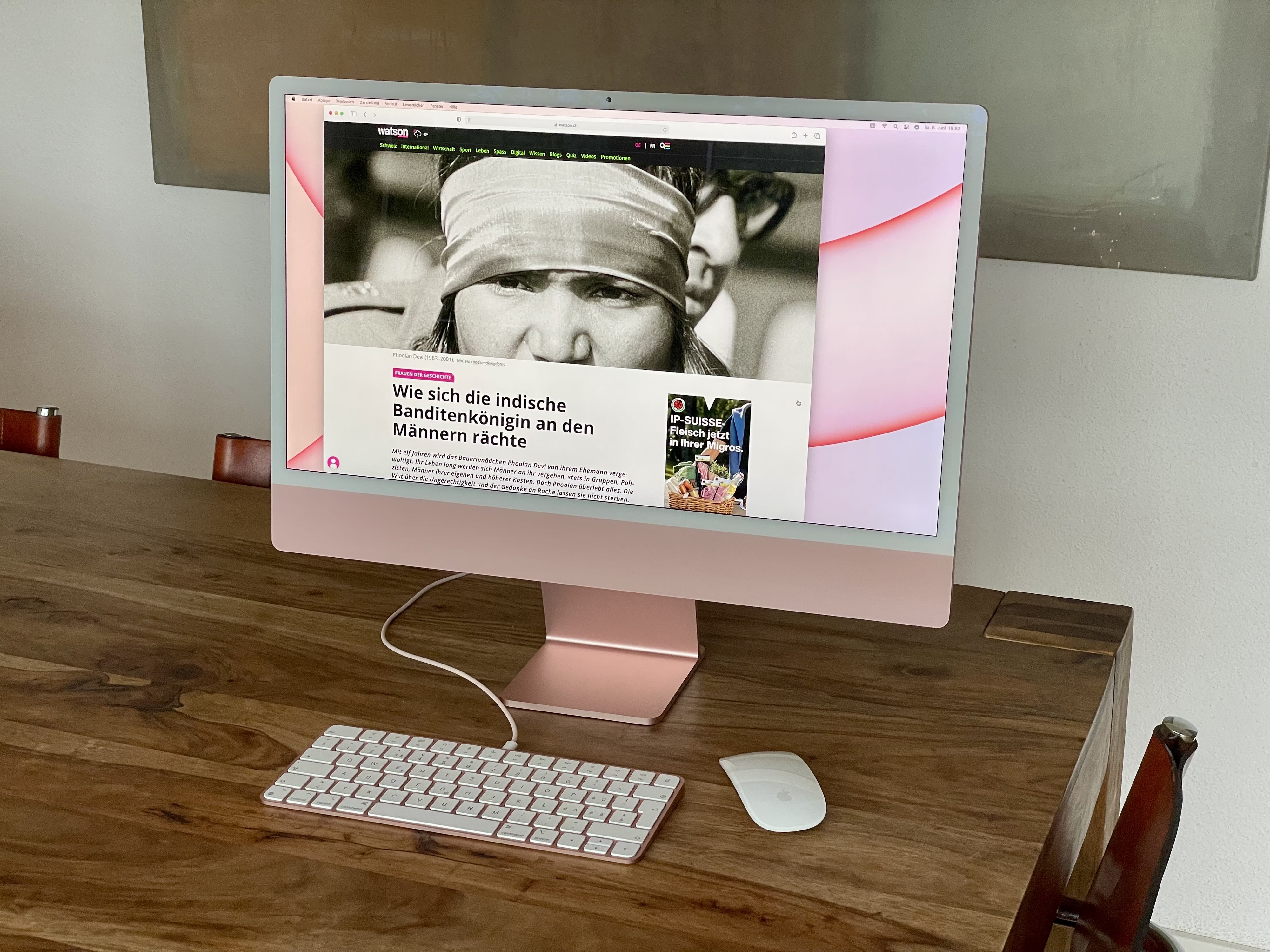 Apple M1-iMac, 27 Zoll, 2021.