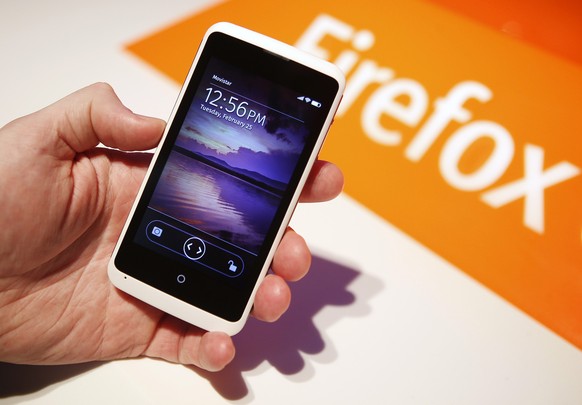 Ein Smartphone mit &nbsp;Firefox-Betriebssystem.