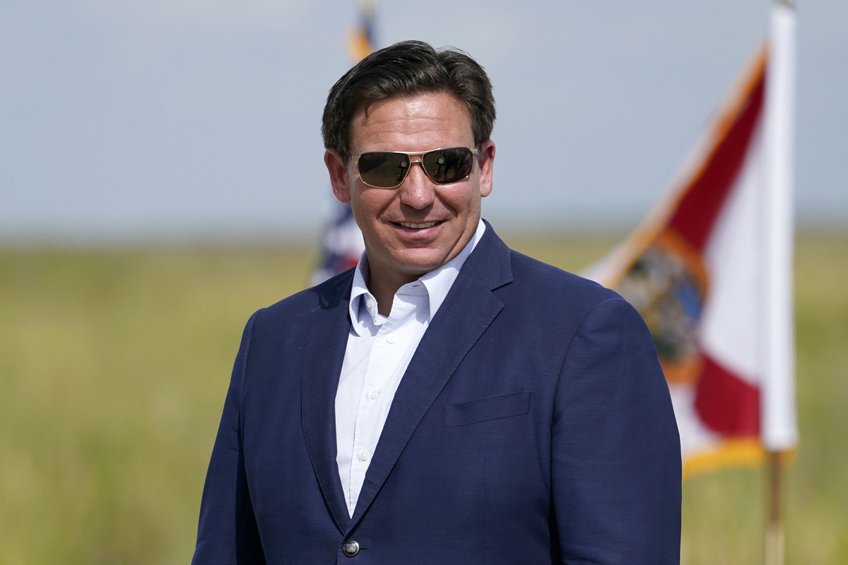 Florida Gov. Ron DeSantis attends a media event regarding the 2022 Florida Python Challenge, Thursday, June 16, 2022, in Miami. Florida is the only state that hasn't preordered COVID-19 vaccines  ...