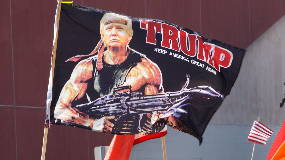 epa08721329 Supporters of US President Donald J. Trump show their support in Glendale, California, USA, 04 October 2020. Trump continues to recover at the Walter Reed Medical Center hospital from his  ...