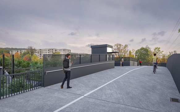 Der Übergang verbindet Dübendorf mit der Stadt Zürich.