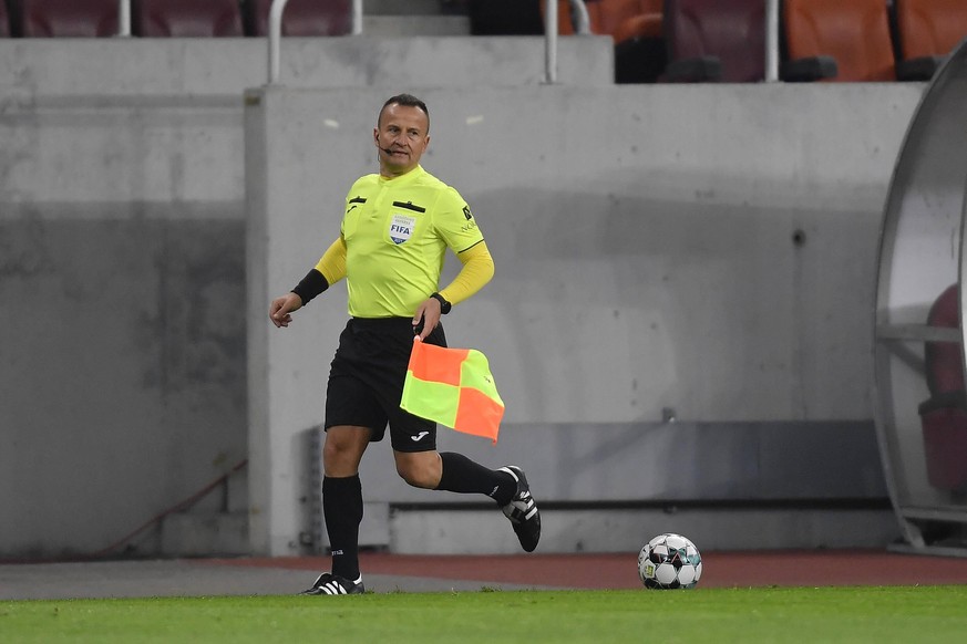 Football - Romania - Liga 1 - FCSB - CFR CLUJ - 19 March 2021 Octavian Sovre in action during the football match between FCSB and CFR Cluj, Round 28 of Liga 1 Romania, in Bucharest, Friday 19 March 20 ...