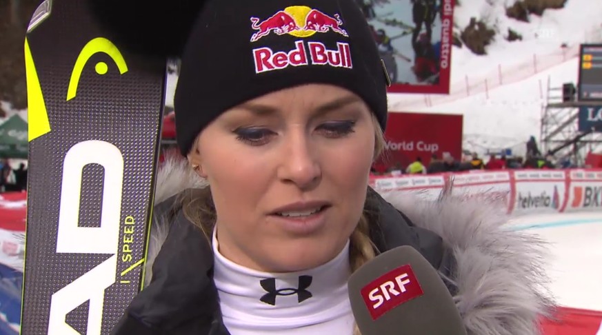 Lindsey Vonn liess ihrem Frust im SRF-Interview freien Lauf.