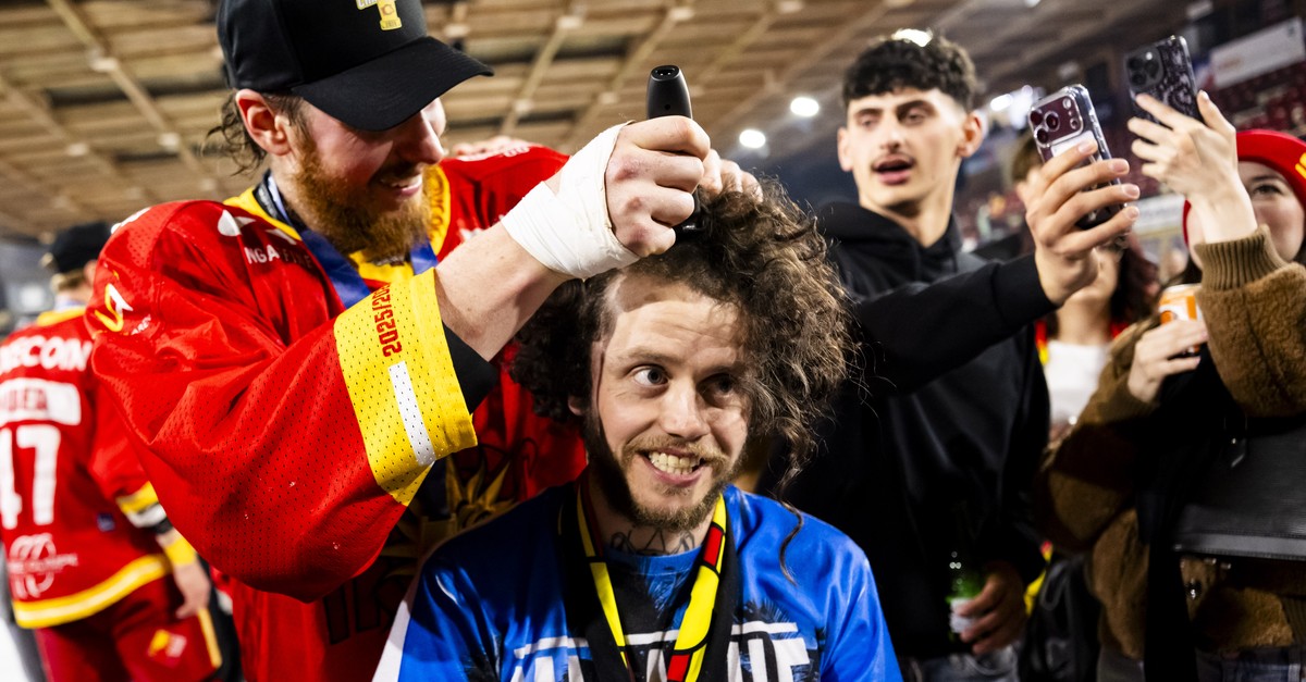 Kaum ist die Mähne ab, kündigt der verrückte Sierre-Fan schon die nächste Wette an