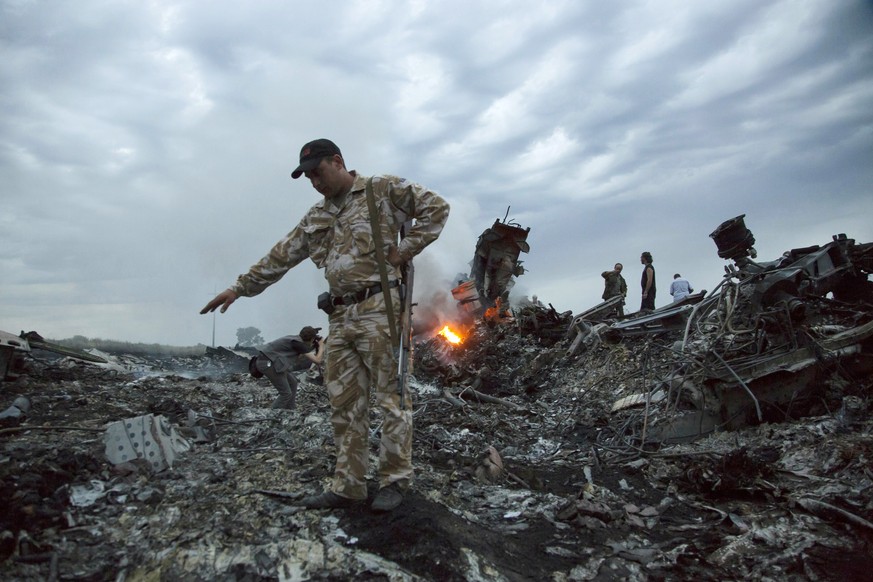 Der Trümmerhaufen der MH17.