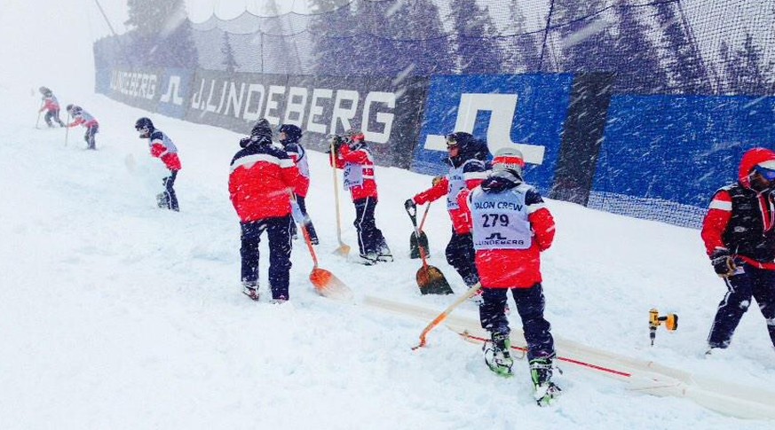 Auf der Piste lag für ein Rennen zu viel Neuschnee.