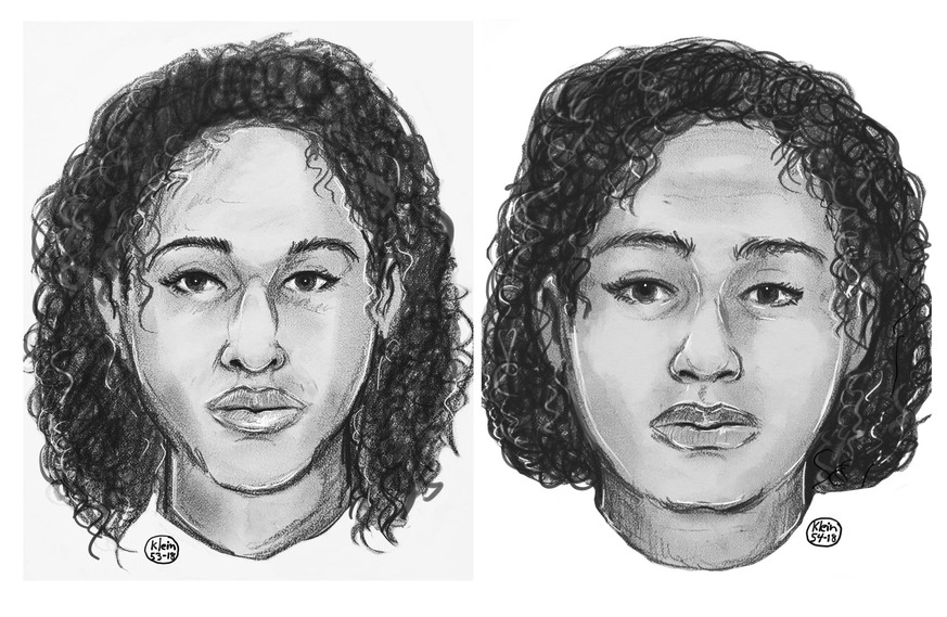 In this undated police sketch provided by the New York Police Department, sisters Rotana, left and Tala Farea are shown. The New York Police Department says the sister&#039;s bodies were found bound t ...