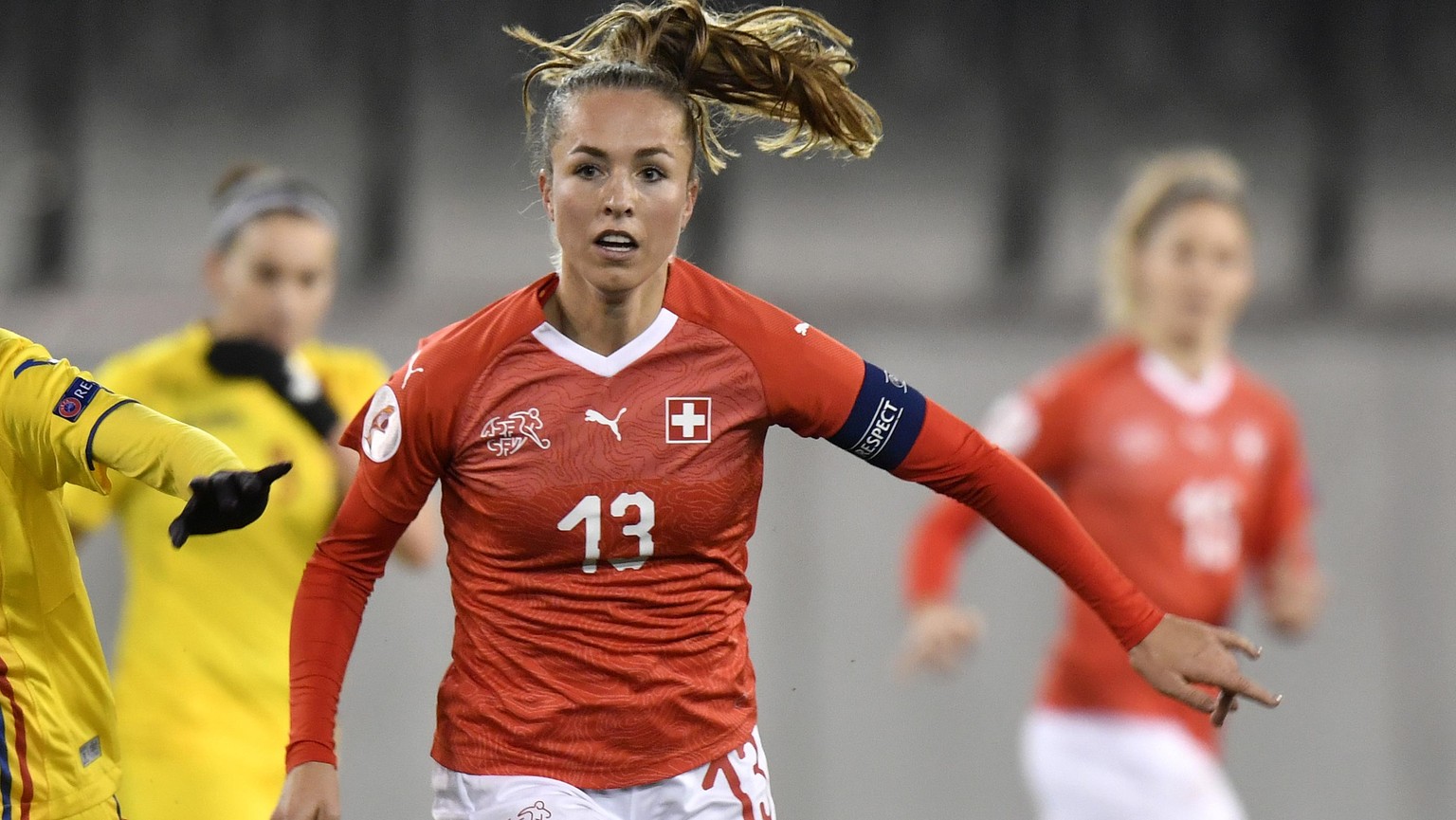 ARCHIVBILD ZUM KEYSTONE-SDA-TEXT ZU LIA WAELTI --- Swiss Lia Waelti during the UEFA Women&#039;s Euro 2021 Group H qualifying soccer match between Switzerland and Romania in Schaffhausen, Switzerland, ...