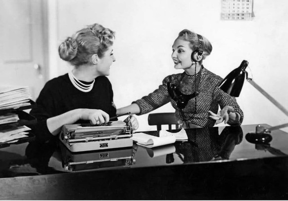 At work: two 