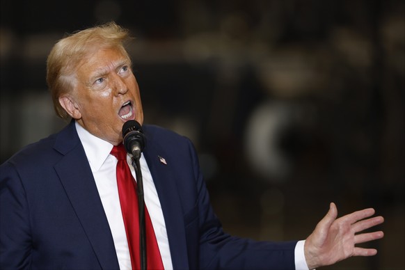 Republican presidential nominee former President Donald Trump speaks at a campaign event in Mint Hill, N.C., Wednesday, Sept. 25, 2024. (AP Photo/Nell Redmond)
Donald Trump