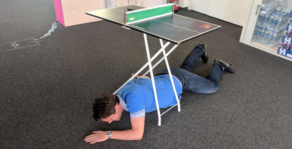 Reto Fehr hat sehr fest verloren beim Pingpong