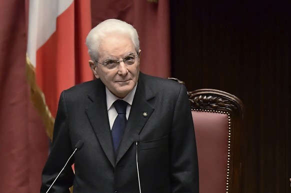Italian President Sergio Mattarella.