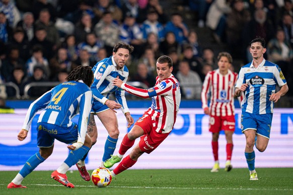 ESP: Deportivo de La Coruna v Atletico de Madri. Copa del Rey match 2025-2026, Round of 16 Antoine Griezmann of Atletico de Madrid during the Copa del Rey match, Round of 16 between Deportivo de La Co ...