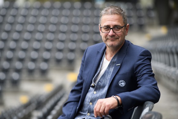 Portrait vom CEO des SC Bern, Marc Luethi, am Montag, 13. August 2018, in der PostFinance Arena in Bern. (KEYSTONE/Anthony Anex)