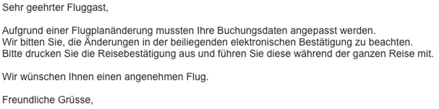 «Flugplanänderung» meint: drei Tage weniger Ferien für Familie Walpen.