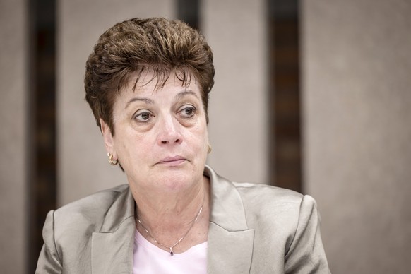 Regierungsraetin Silvia Steiner im Zuercher Kantonsrat, am Montag, 5. Mai 2025 in Zuerich. (KEYSTONE/Michael Buholzer)...