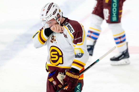 Tim Bozon (GSHC) im Spiel der Eishockey National League zwischen dem EV Zug, EVZ, und Geneve-Servette HC, GSHC, am Donnerstag, 27. November 2025 in der Oym Hall in Zug. (KEYSTONE/Philipp Schmidli)