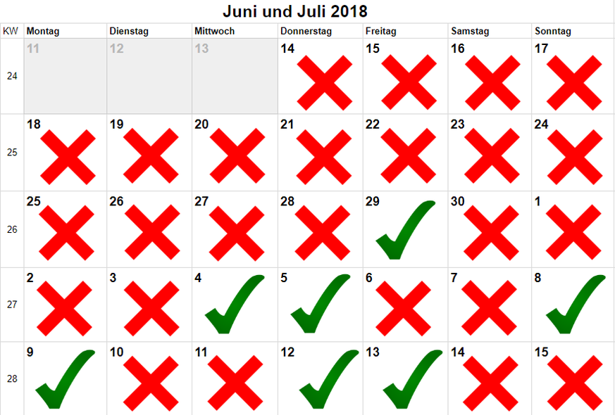 kalender wm 2018