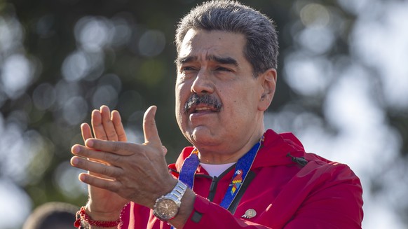 epa12622845 (FILE) - Venezuelan President Nicolas Maduro participates in an event commemorating Indigenous Resistance Day in Caracas, Venezuela, 12 October 2025 (reissued 03 January 2026). US Presiden ...