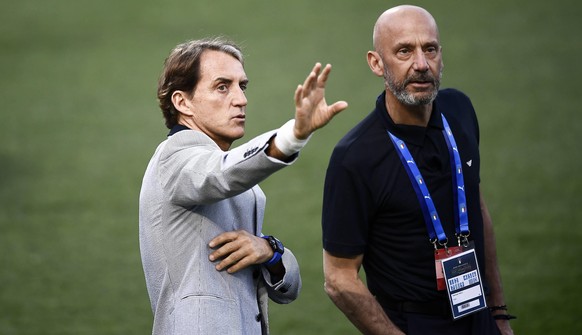 Manici und Gianluca Vialli – bei Sampdoria einst kongeniale Sturmpartner, jetzt als Trainer und Delegationschef für die «Azzurri» zuständig.