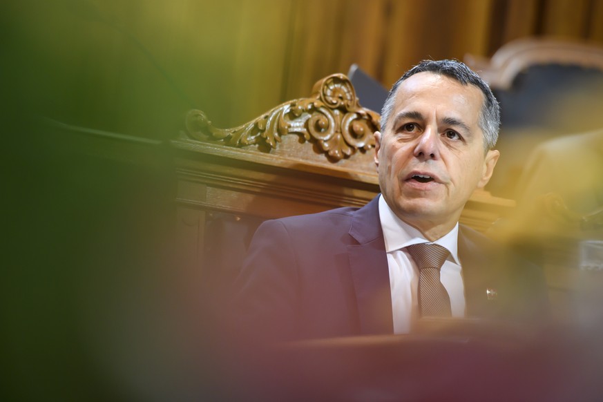 Bundesrat Ignazio Cassis spricht waehrend der Herbstsession der Eidgenoessischen Raete, am Dienstag, 17. September 2019 im Staenderat in Bern. (KEYSTONE/Anthony Anex)