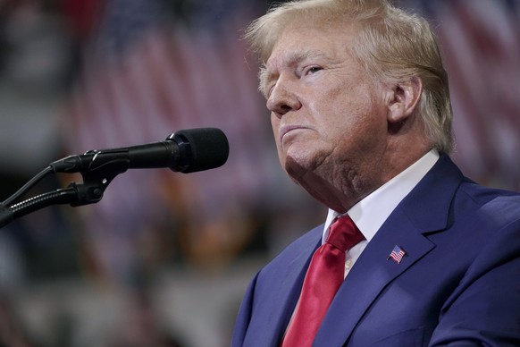 FILE - Former President Donald Trump speaks at a rally in Wilkes-Barre, Pa., Sept. 3, 2022. Lawyers for former President Trump say a criminal investigation into the presence of top-secret information  ...