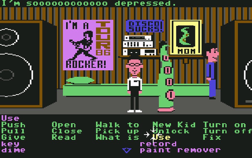 Eines von 2400 gratis Spielen: Das Kultspiel «Maniac Mansion» ist ein 1987 erschienenes Point-and-Click-Adventure.