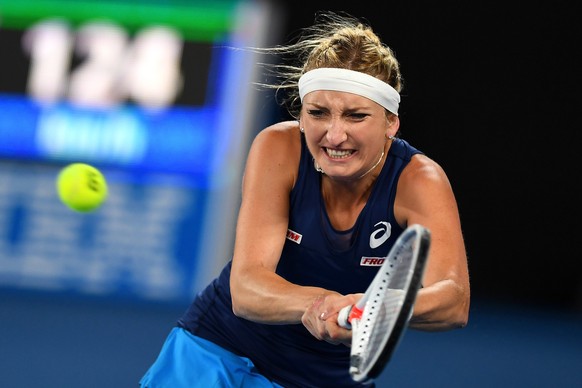 epa05738037 Timea Bacsinszky of Switzerland in action during her Women&#039;s Singles third round match against Daria Gavrilova of Australia at the Australian Open Grand Slam tennis tournament in Melb ...