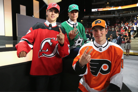 Nico Hischier Nolan Patrick und Miro Heiskanen