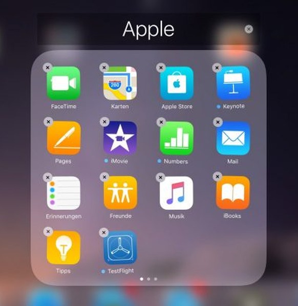 Mit iOS 10 können 23 vorinstallierte Apps vom Homescreen entfernt werden.