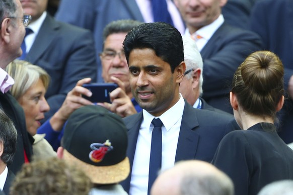 Paris, 30.05.2015, Fussball Coupe de France, Final, Auxerre - Paris Saint Germain. 
Nasser Al Khelaifi ( President PSG) (Anthony Bibard/Panoramic/EQ Images) SWITZERLAND ONLY