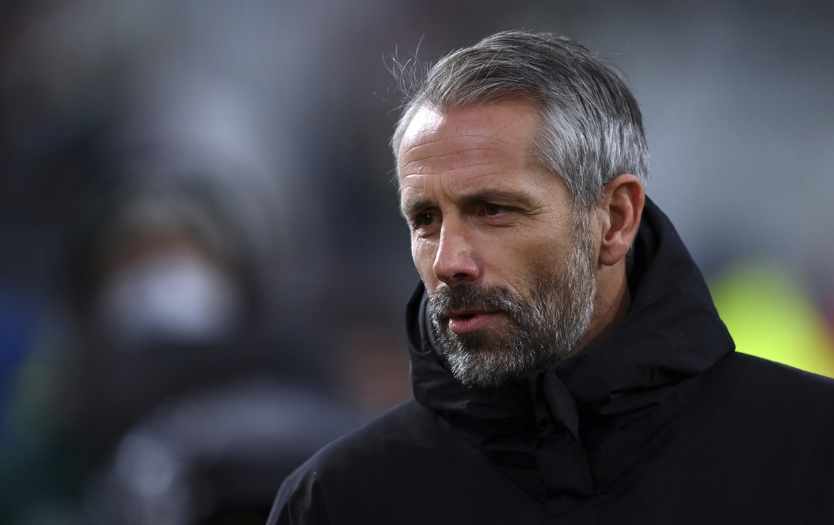 Dortmund's coach Marco Rose arrives in the Volkswagen Arena stadium prior to the German Bundesliga soccer match between VfL Wolfsburg and Borussia Dortmund in Wolfsburg, Germany, Saturday, Nov. 2 ...