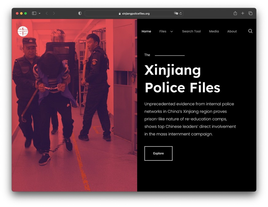 Screenshot: xinjiangpolicefiles.org (25. Juni 2023).