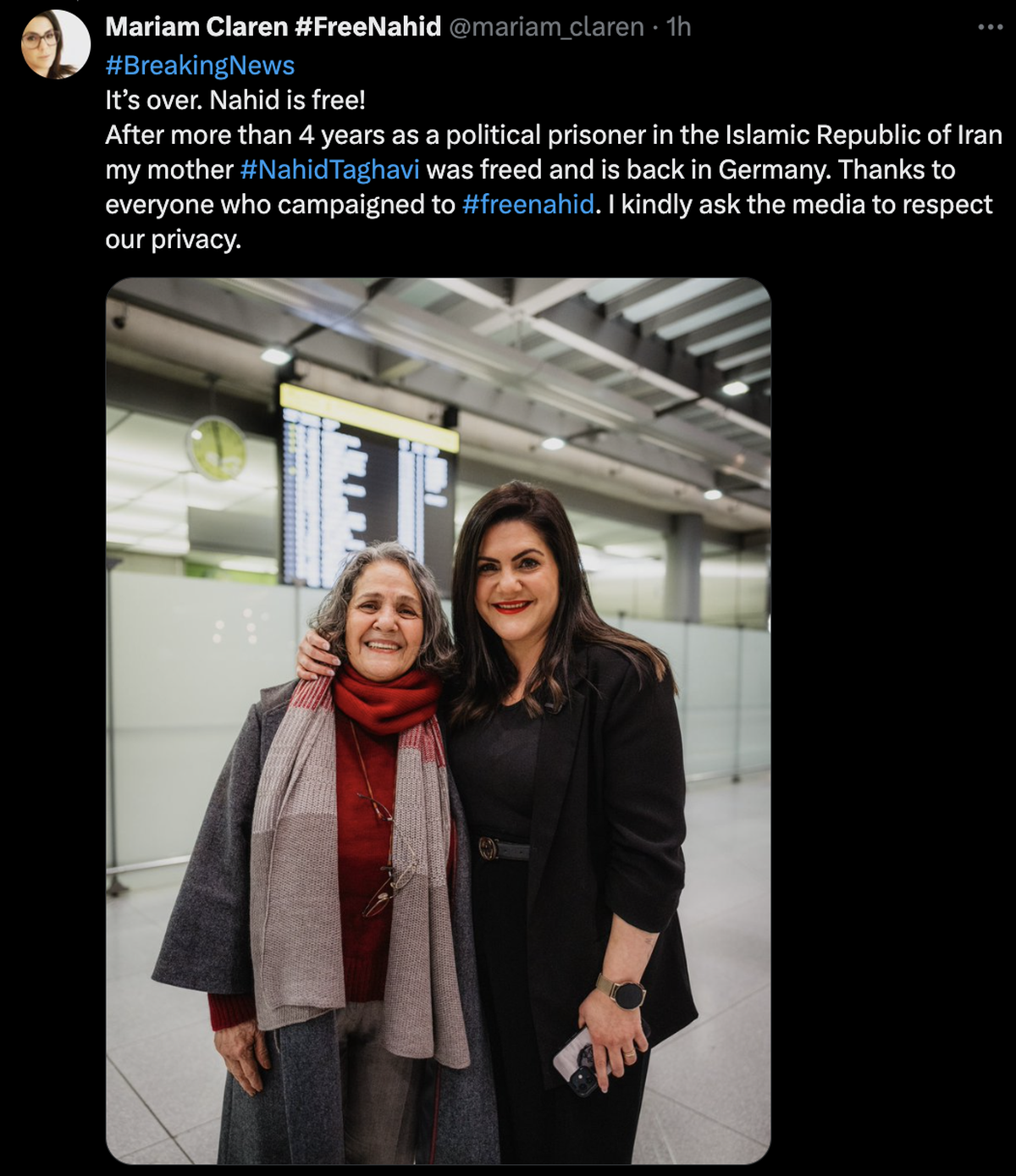 Nahid Taghavi X Post