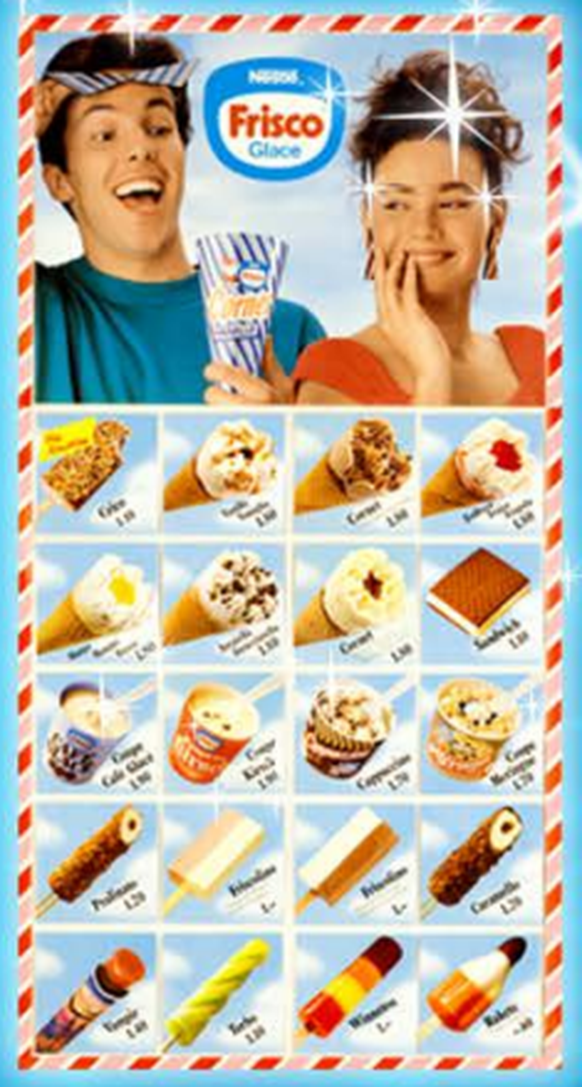 Frisco Glace Karte