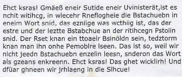 Teste dein Gehirn: Kannst du das lesen?