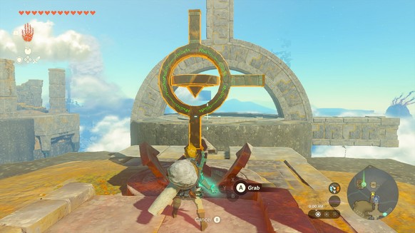 The Ultra-Hand allows you to freely rotate components and other objects.  On this device, you use this option to solve a puzzle.