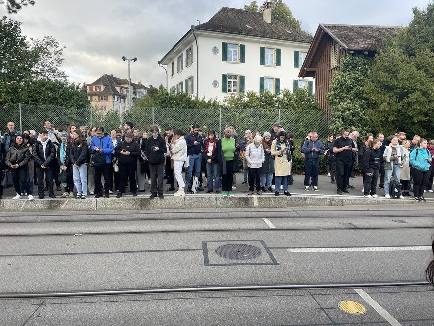 Zahlreiche Leute warten in Dietikon ZH auf eine Anschlussverbindung.