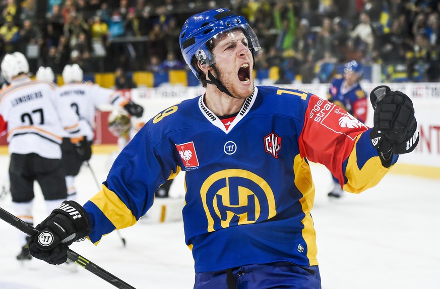 Können Marc Aeschlimann und der HC Davos auch heute Abend gegen Frölunda Göteborg wieder jubeln?&nbsp;