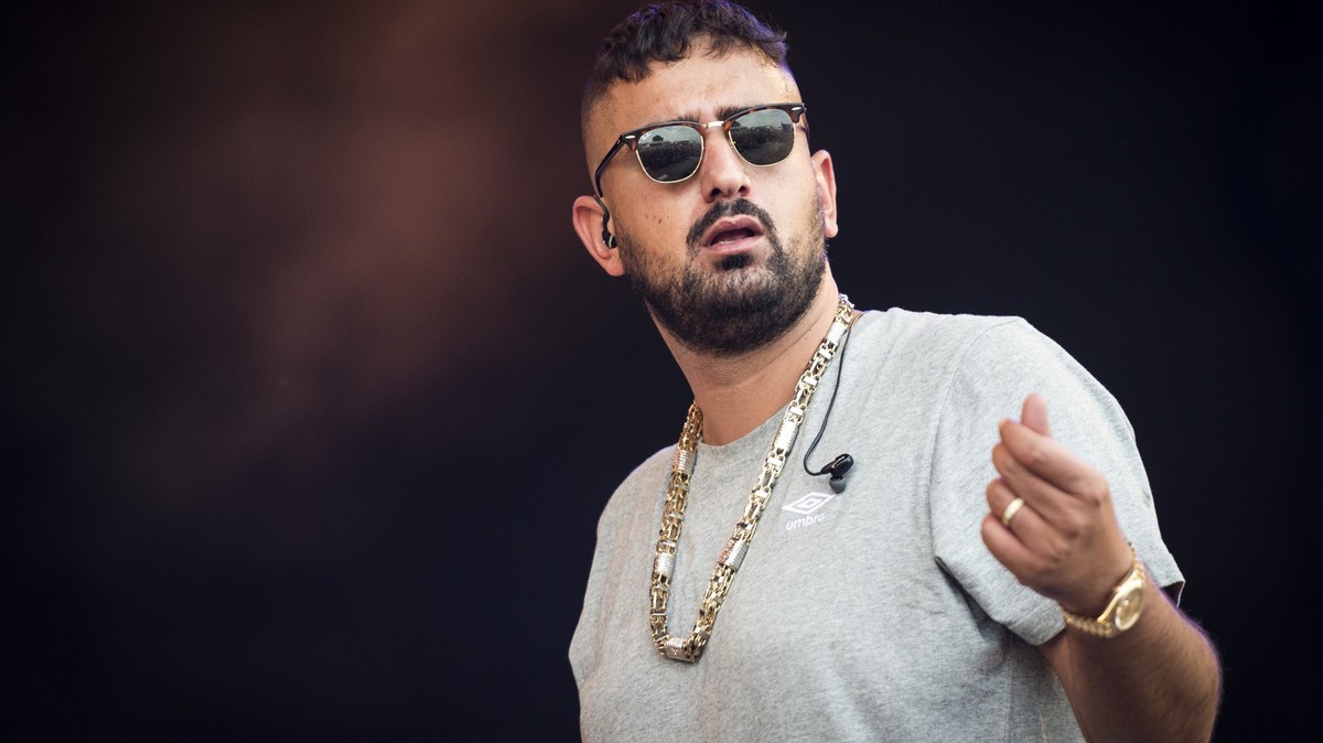 Aykut Anhan, aka Haftbefehl, of Germany performs during the Openair Frauenfeld music festival on Friday, July 8, 2016, in Frauenfeld, Switzerland. The 22th Openair Frauenfeld takes place from 7 to 9 J ...