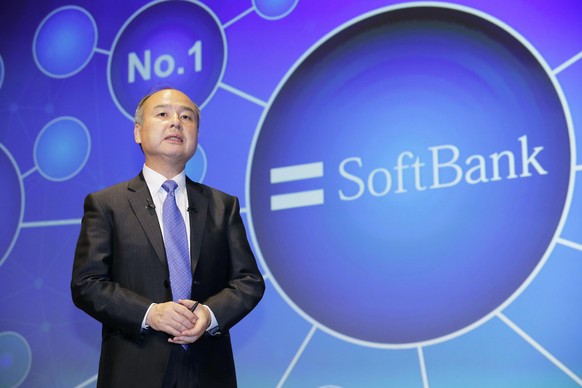 SoftBank Group Corp. Chief Executive Masayoshi Son speaks during a press conference in Tokyo Monday, Nov. 5, 2018. Son denounced the killing of Saudi journalist Jamal Khashoggi, but defended the Japan ...