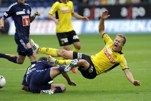 So kennt und fürchtet ihn die Liga. Philipp Muntwiler als eisenharter Abräumer im Mittelfeld.