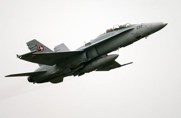 Der ganze Schweizer Stolz: Ein F/A-18-Kampfjet.