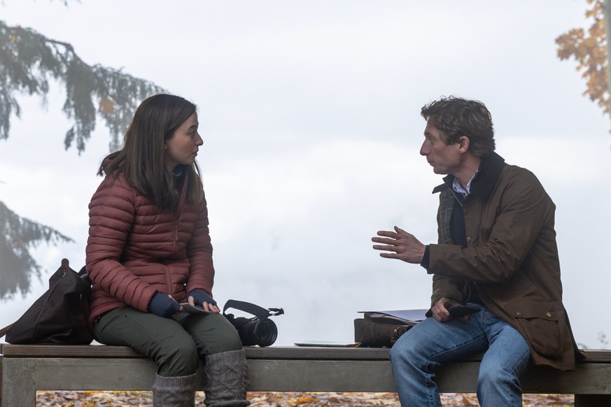 This image released by Sony Pictures shows Mikey Madison, left, and Jeremy Allen White in a scene from "The Social Reckoning." (Leah Gallo/Sony Pictures via AP)
Film Review - The Social Reck ...