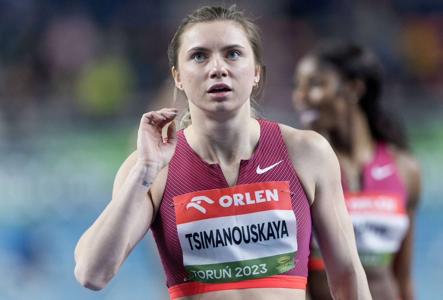 Copernicus Cup 2023 In Torun, Poland Krystsina Tsimanouskaya POL during World Athletics Indoor Tour Gold, Copernicus Cup 2023 in Torun, Poland on February 8, 2023. Torun Poland PUBLICATIONxNOTxINxFRA  ...