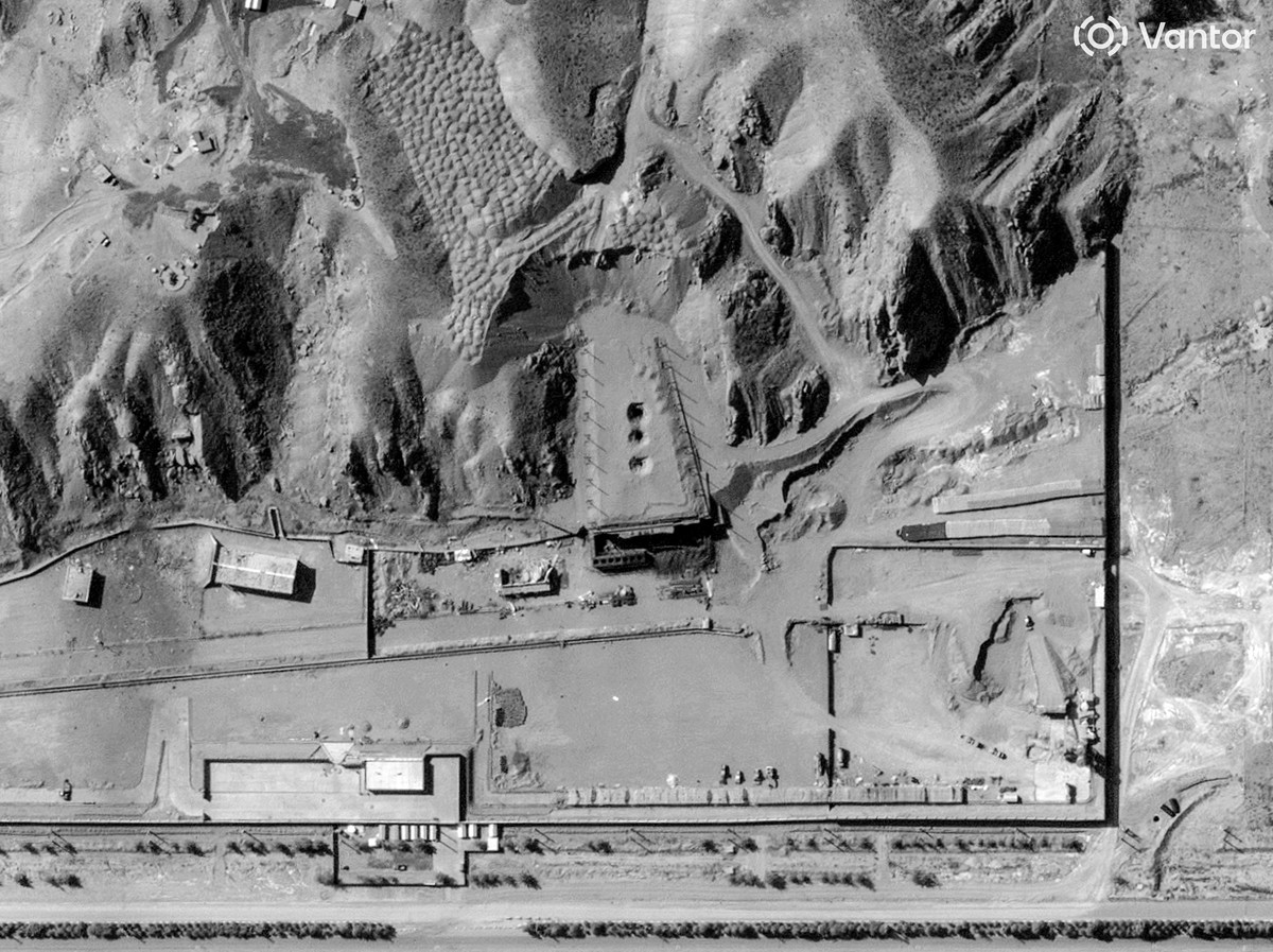 This satellite image provided by Vantor shows damaged buildings following airstrikes on Taleghan 2 facility, Wednesday, March 11, 2026, in Parchin, Iran. (Satellite image ©2026 Vantor via AP)
Iran US  ...