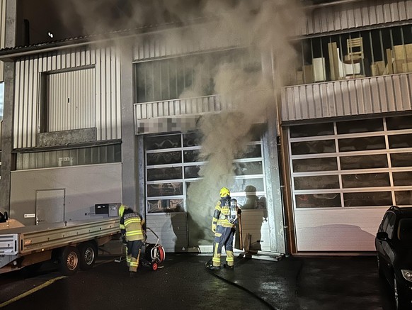 Lieferwagen Brand in Reichenberg